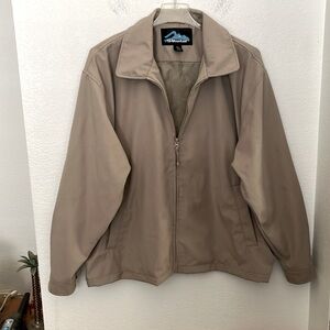 TRI-MOUNTAIN JACKET SIZE 2XL TAN VERY SOFT IN WORN COUPLE TIMES GREAT CONDITION!